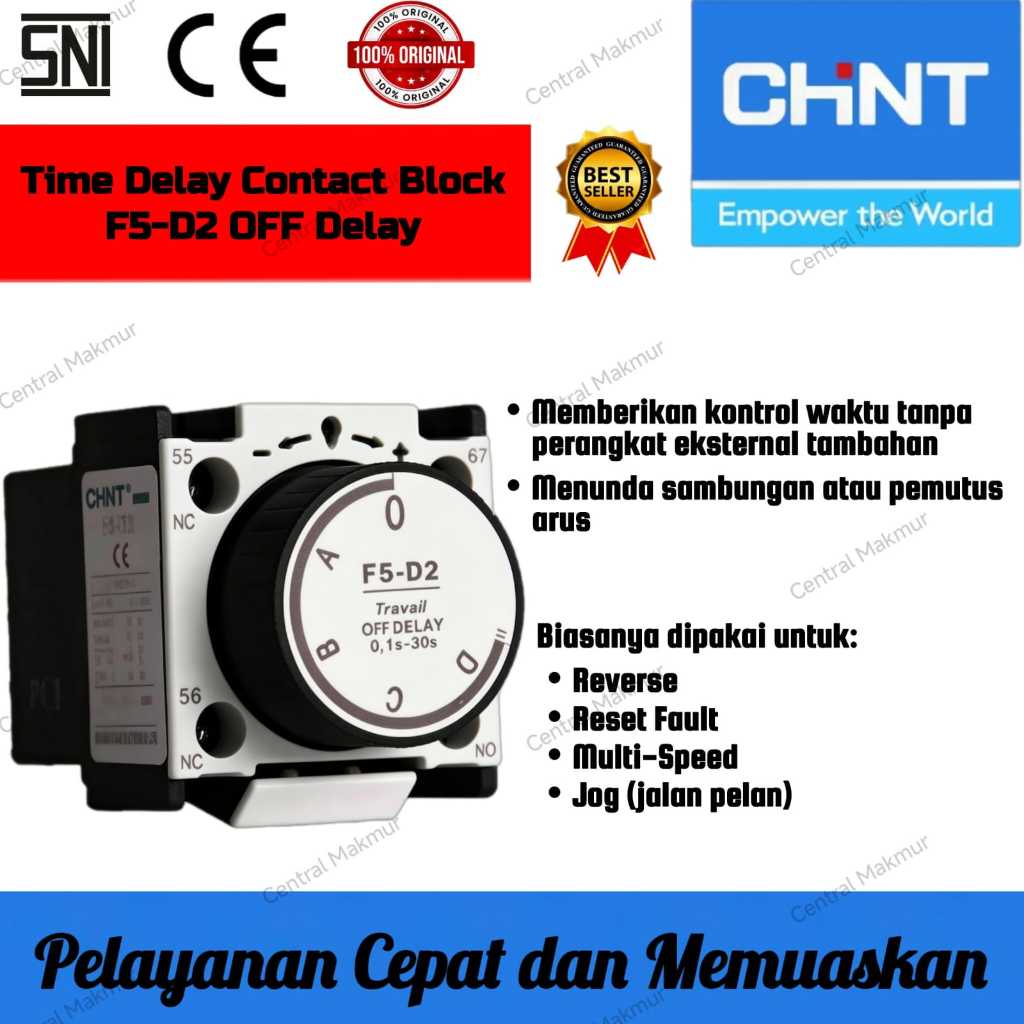 ORIGINAL Timer Time OFF Delay CHINT 0.1-30s F5-D2 F5D2