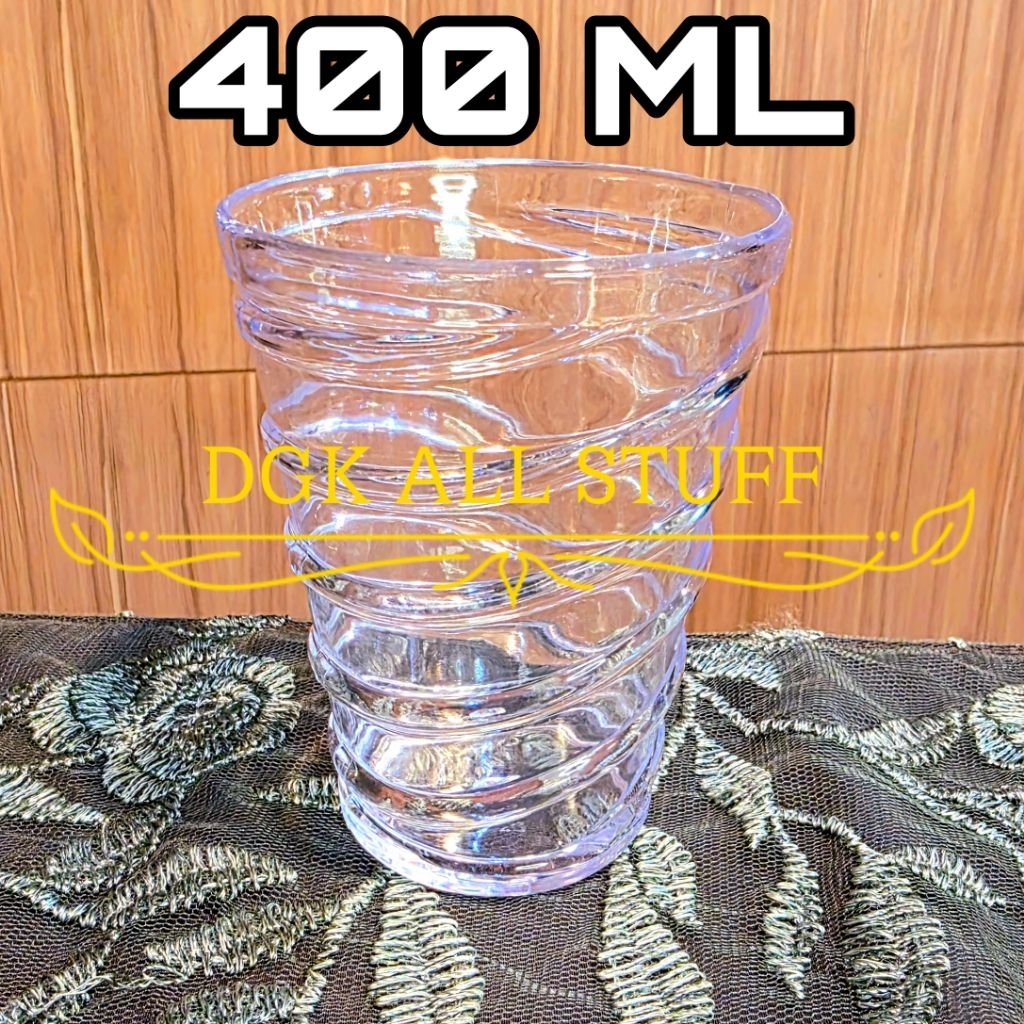 Cangkir Gelas Cup Acrylic Akrilik Mika Kristal Crystal Bening Transparan Kopi Es Teh Jus Matcha Siru