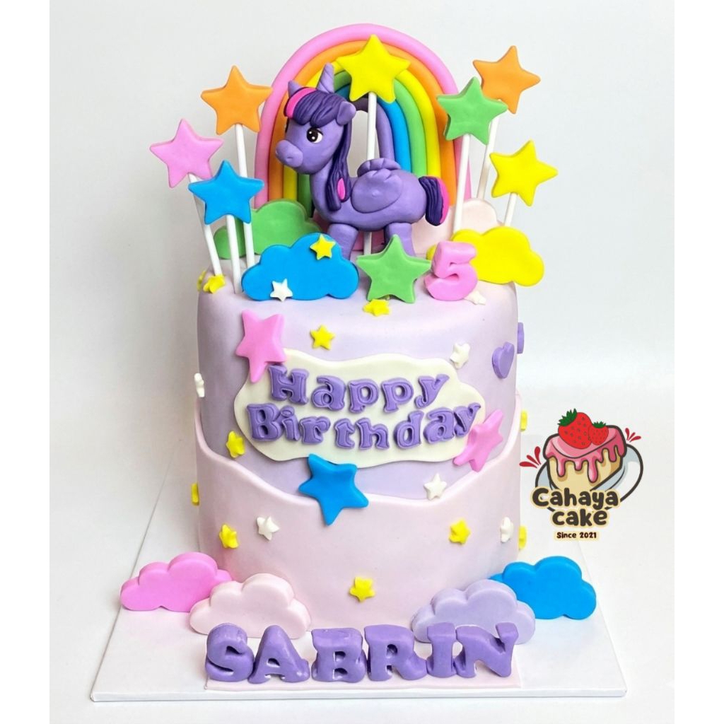 Little Ponny Custom Cake / Kue Ultah Anak Perempuan/ Kue Ulang Tahun Kuda Poni