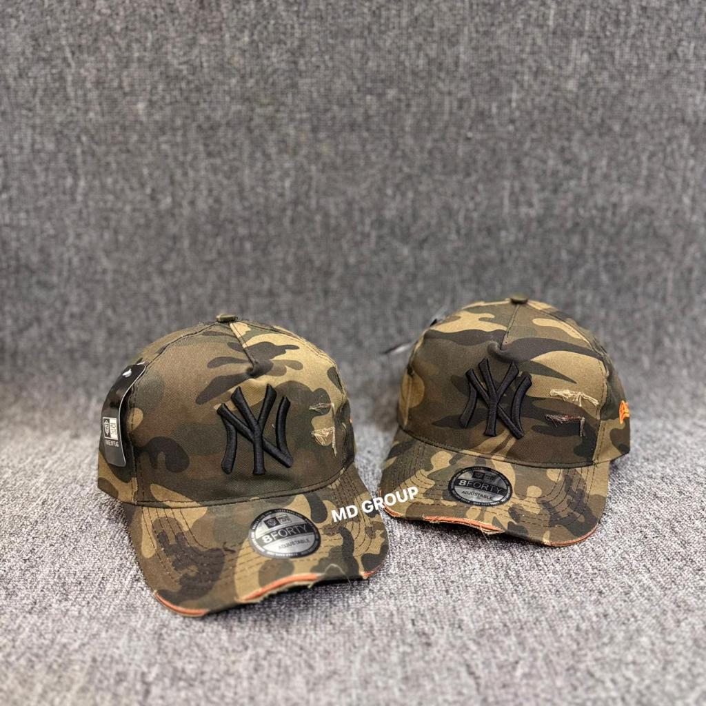 Topi Baseball Camouflage Army Motif Huruf N Y / Topi Casual Motif Tentara Premium