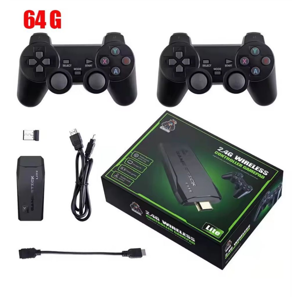 Game Console Retro 4K M8 Game Stick screen dan proyektor HY300