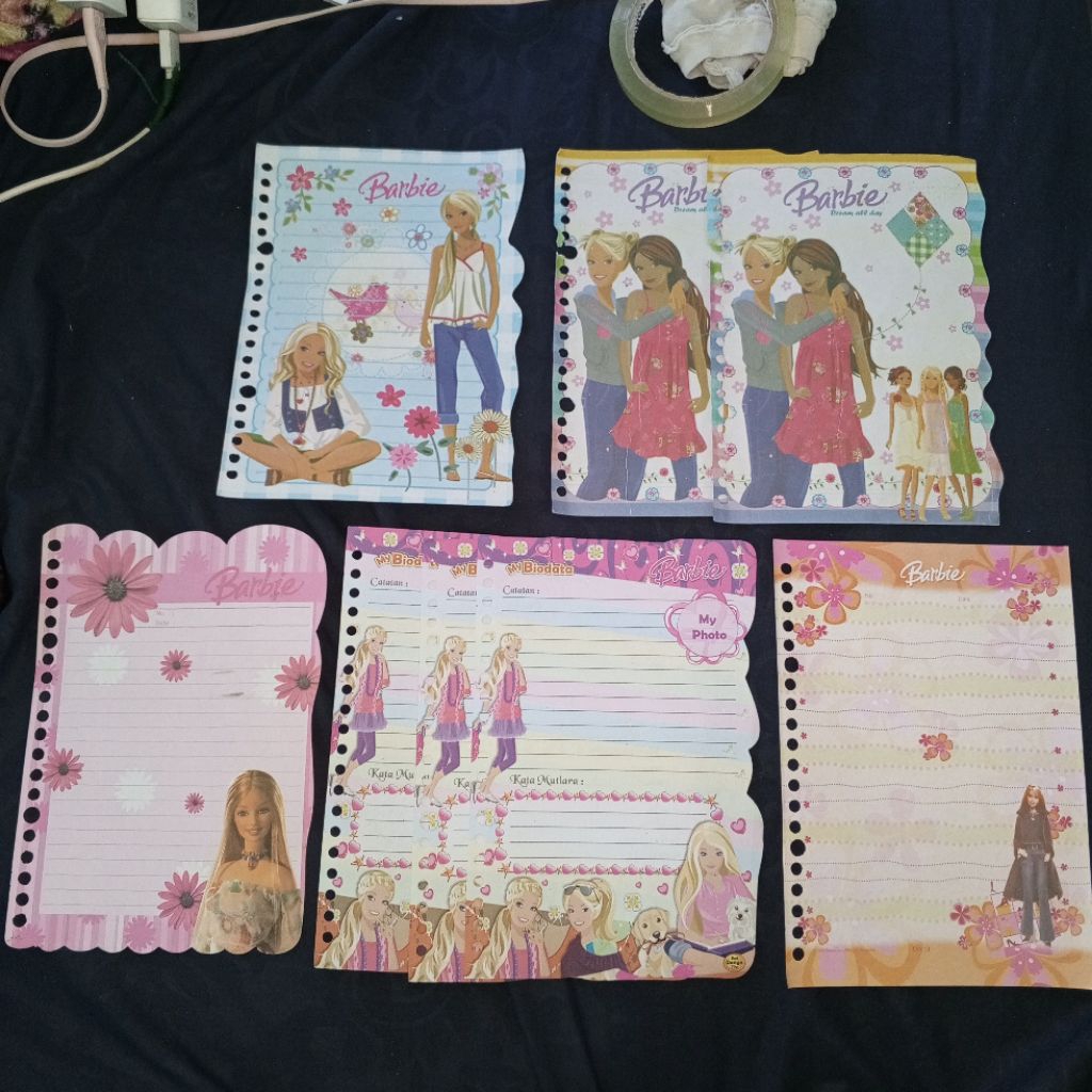 [ HARGA PERLEMBAR - MINIMAL ORDER 5 LEMBAR - VOLUME 2 ] BARBIE ISI REFILL KERTAS BINDER FILE A5 20 R