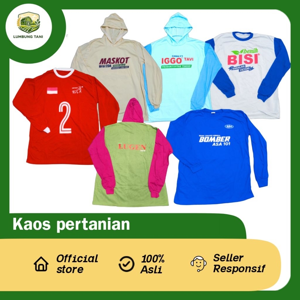 kaos pertanian lengan panjang - kaos basahan - kaos bertani