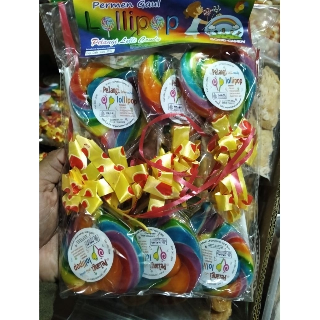 Permen Lolipop Pelangi isi 6 pic