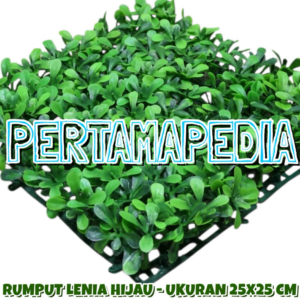 Rumput Lenia Hijau Plastik Uk.25X25 Cm Rumput Dekorasi Rumput Plastik Rumput Artificial Rumput Palsu