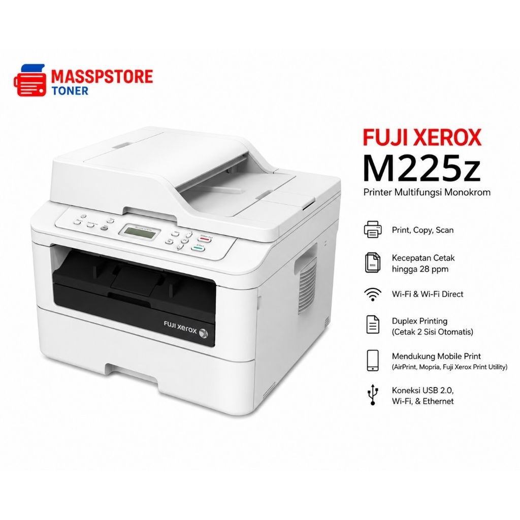 Mesin foto copy Xerox Fuji Xerox M225dw M225z siap pakai