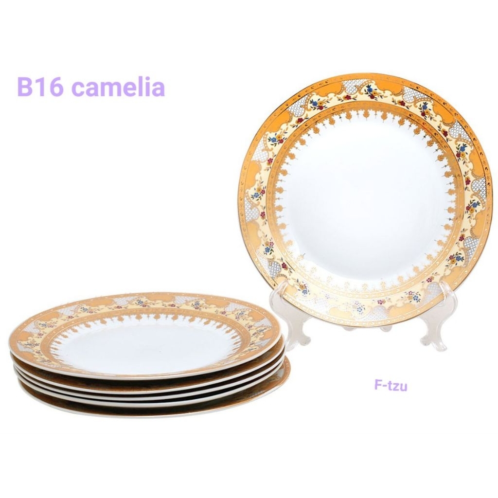 Piring makan B16 motif camelia merek vicenza