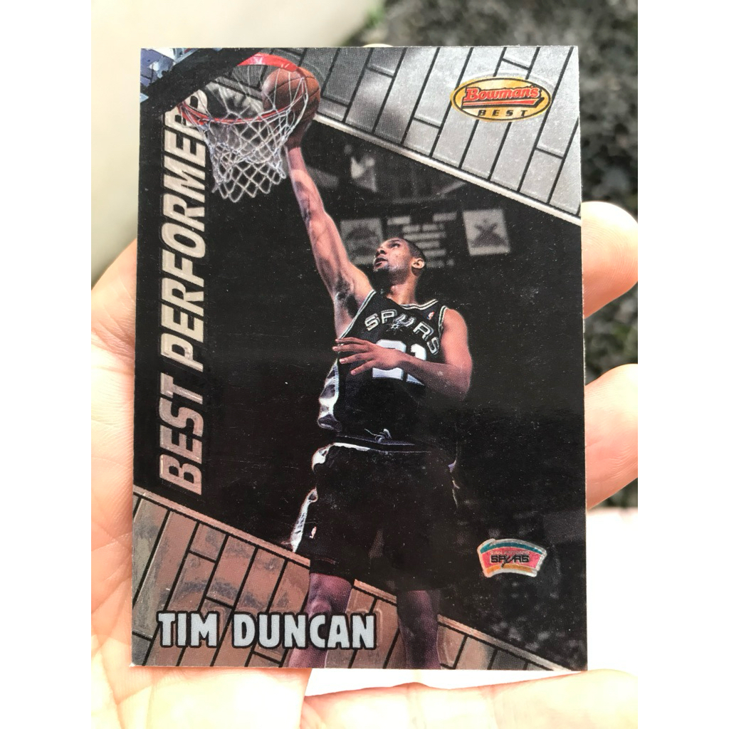 TIM DUNCAN BEST PERFORMERS KARTU NBA BASKETBALL TOPPS BOWMAN BEST 2000