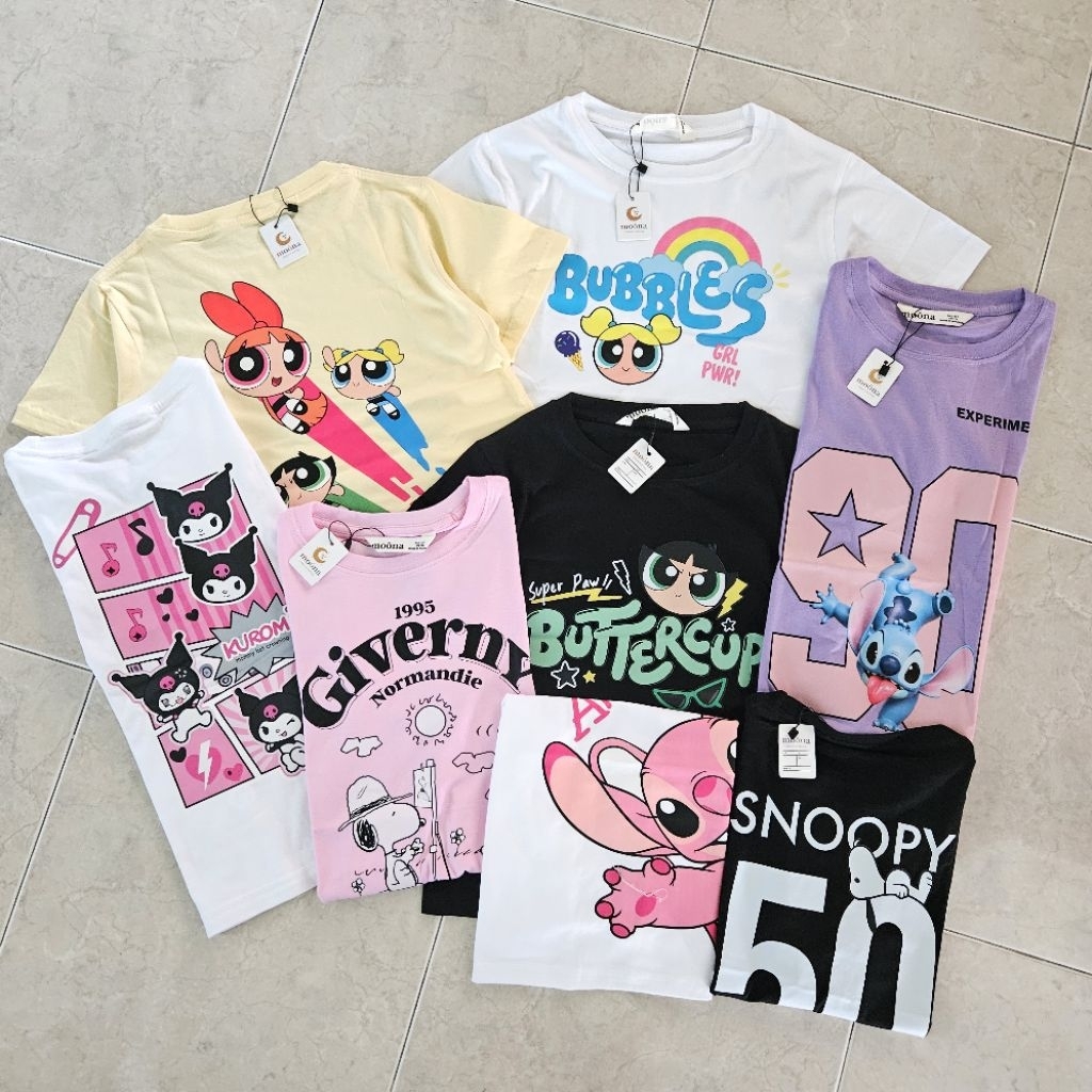 kaos anak powerpuff snoopy