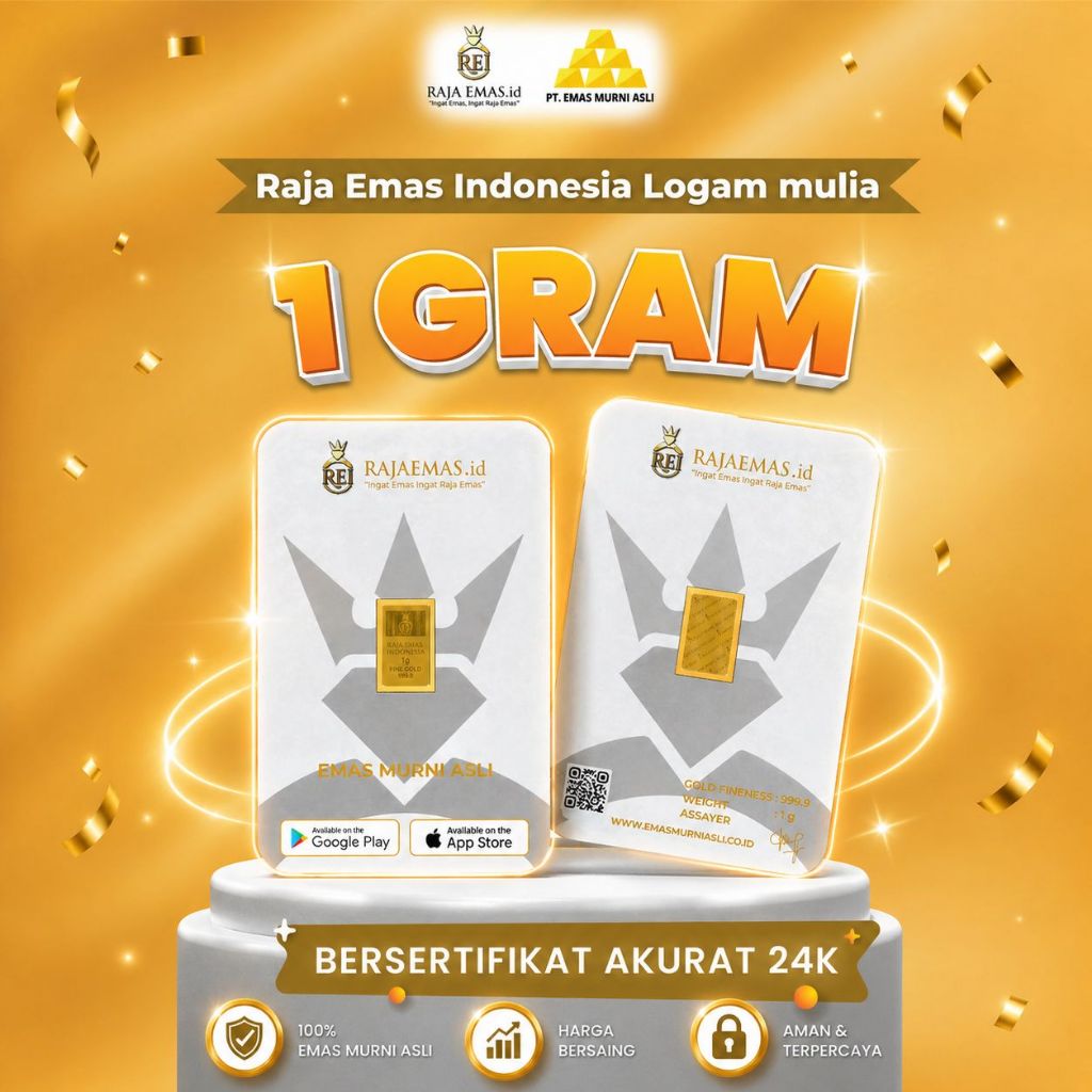 Emas Murni Asli Emas Logam Mulia 1 Gram Bersertifikat Resmi