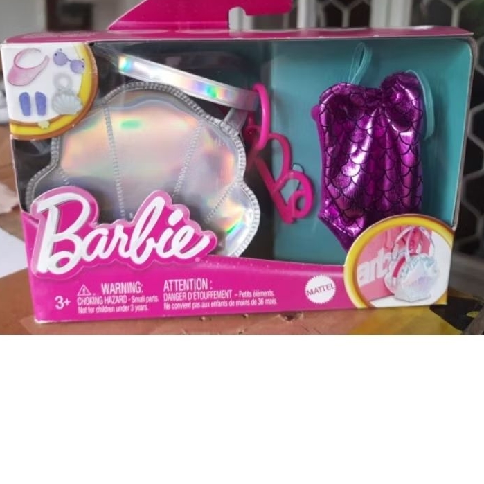 barbie tas mini berisi aksesories dan baju