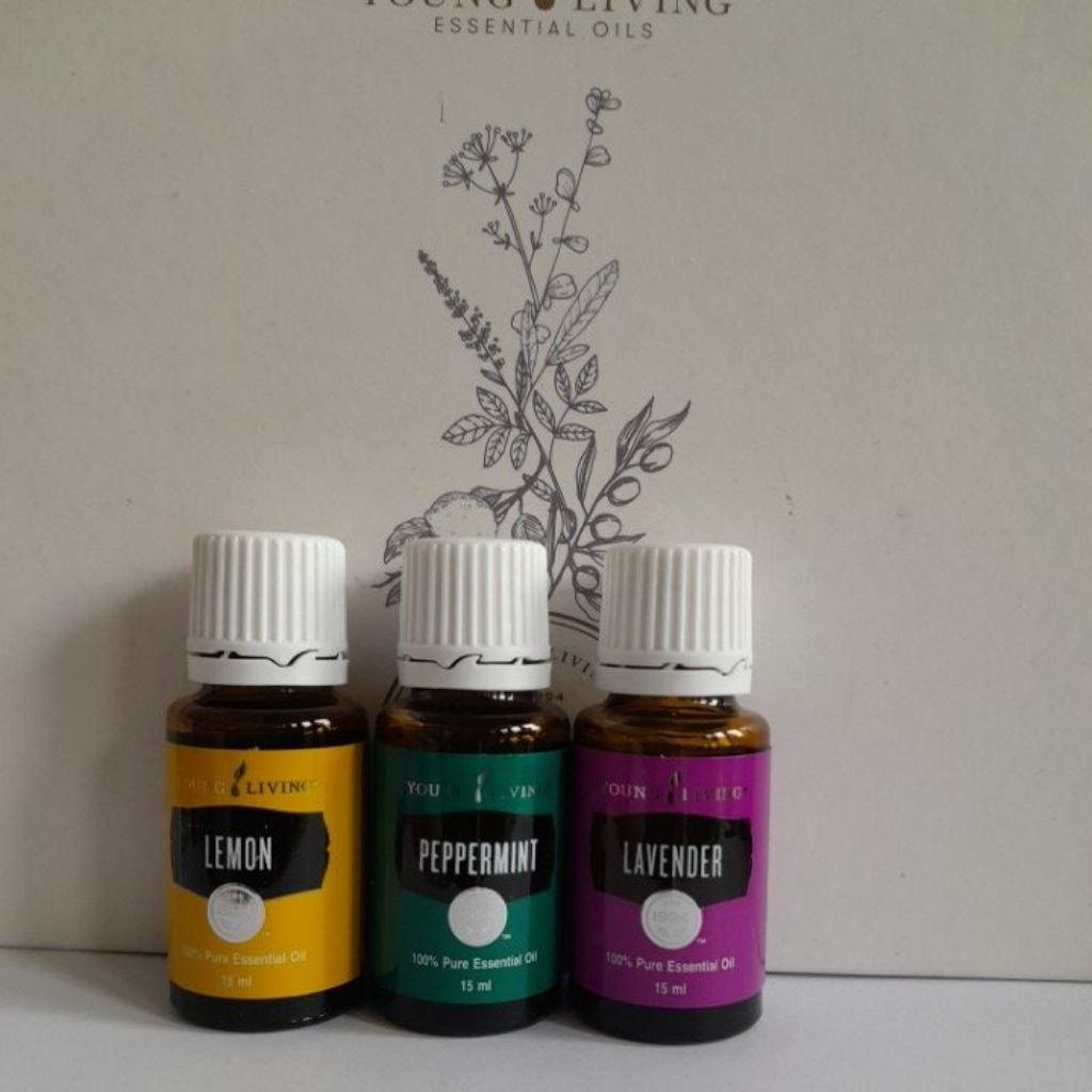 SALE TRIO ALERGI young living essential oil, lemon oil young living,peppermint oil young living,lave