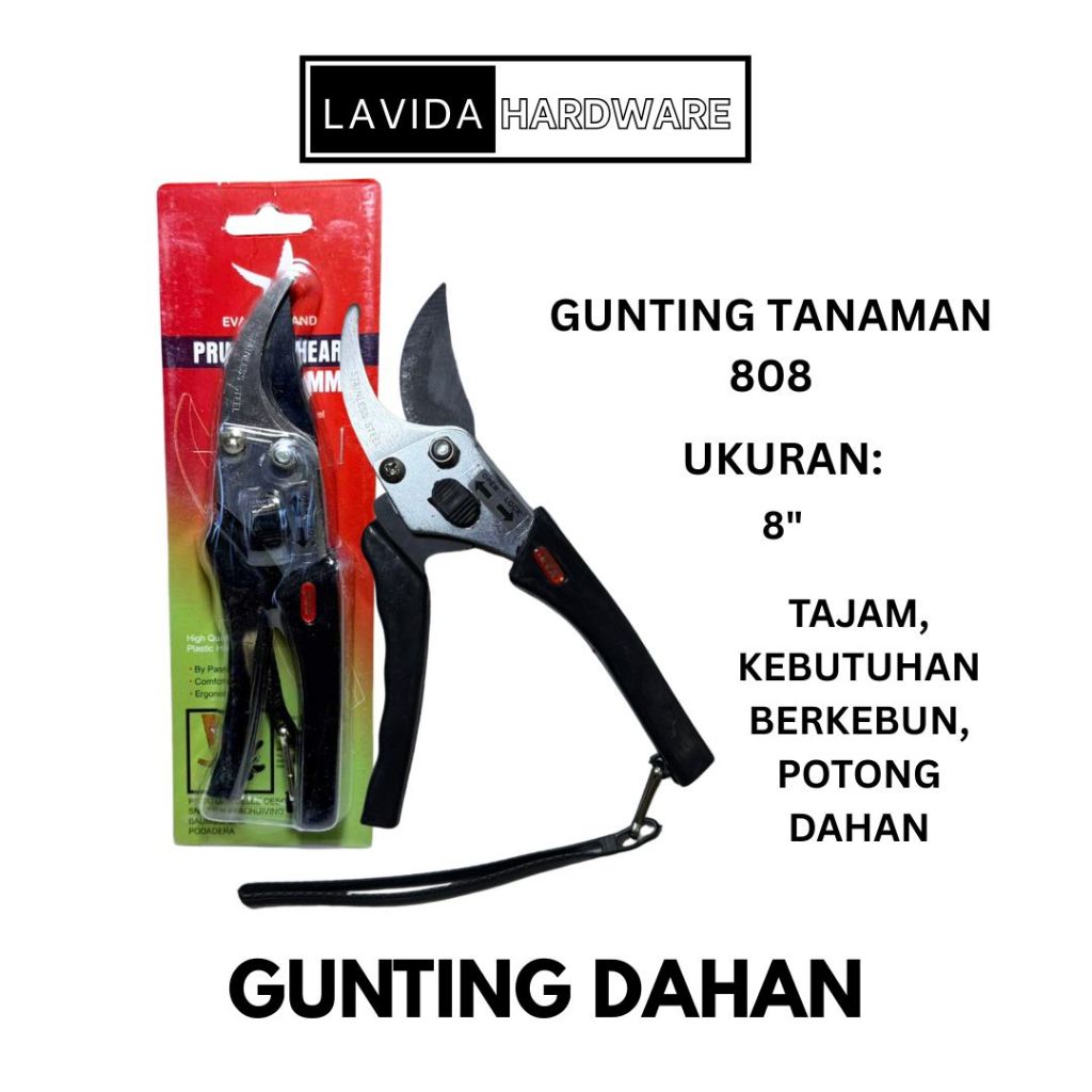GUNTING DAHAN KAYU JUMBO TAJAM GUNTING  BUNGA TANAMAN POHON BERKEBUN GARDENING TOOL