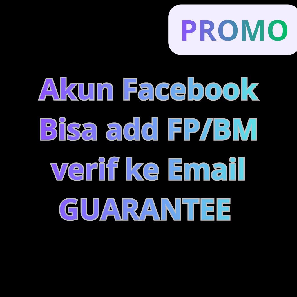 Produk Akun Facebook Type Untuk Admin FP/BM Murah