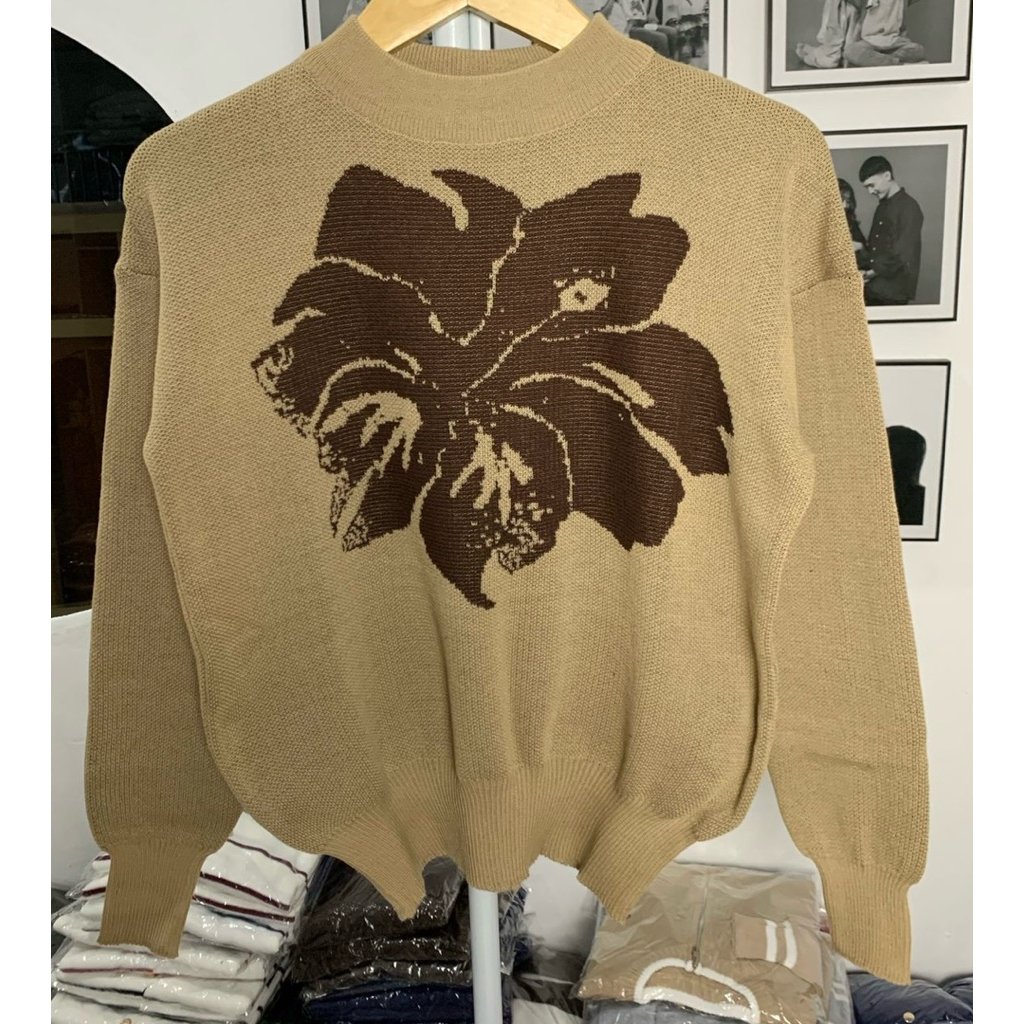 fromme Sweater Rajut Motif Bunga Premium Sweater Rajut Wanita Premium Motif Bunga Oversize Korean St