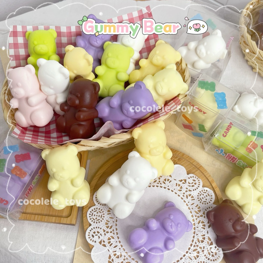 gummy bear squishy (random) | soft and slow squishy, cute squishy, mainan anak, kado anak