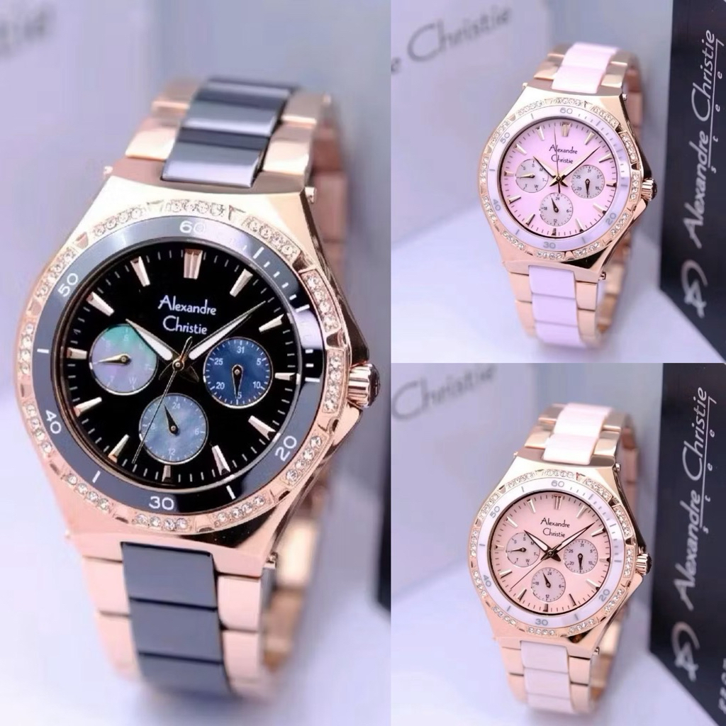 BEST SELLER | Jam Tangan Wanita Alexandre Christie Ceramic 2294 AC2294 AC 2294BF (ORIGINAL)