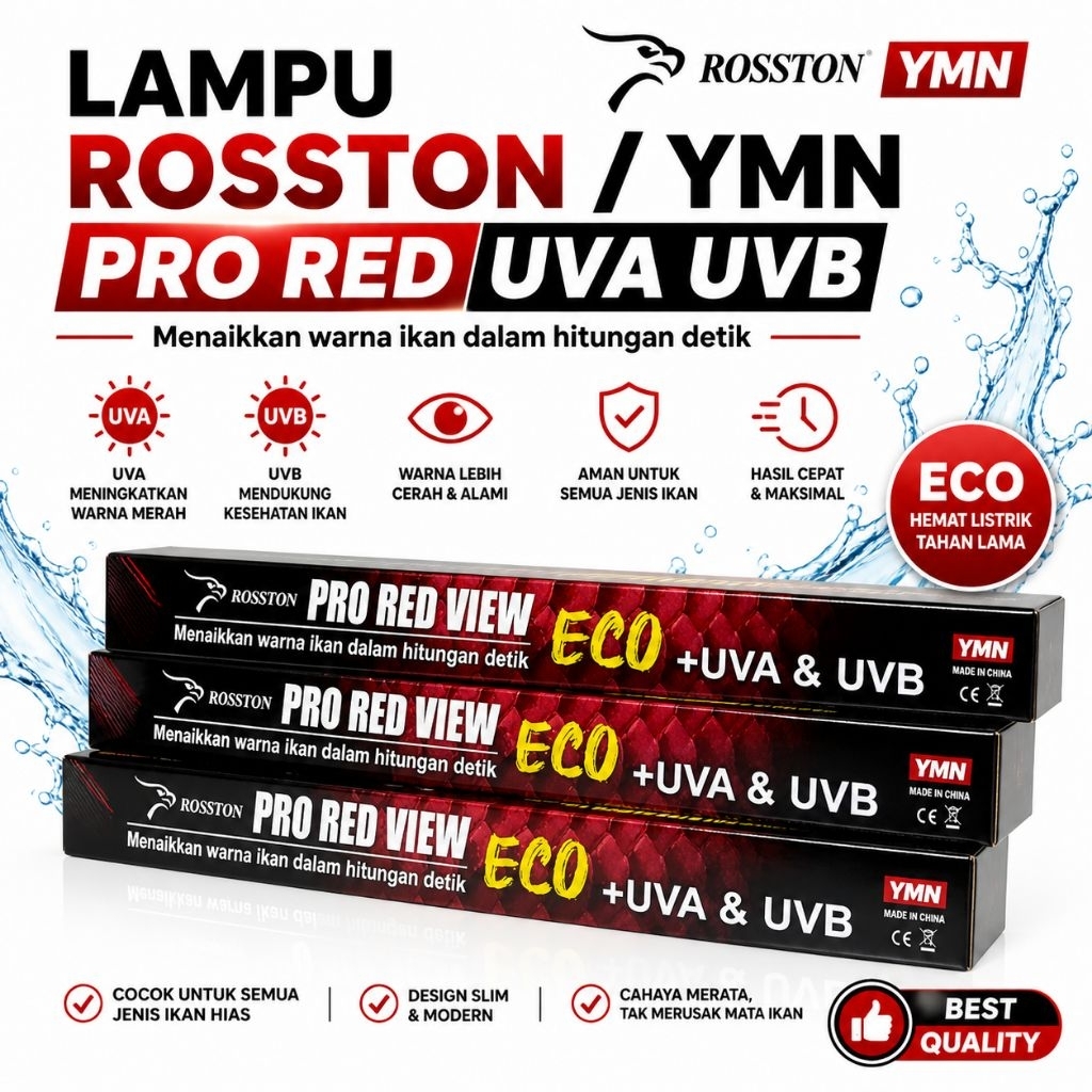 LAMPU AQUARIUM ROSSTON PRO RED VIEW ECO UVA&UVB