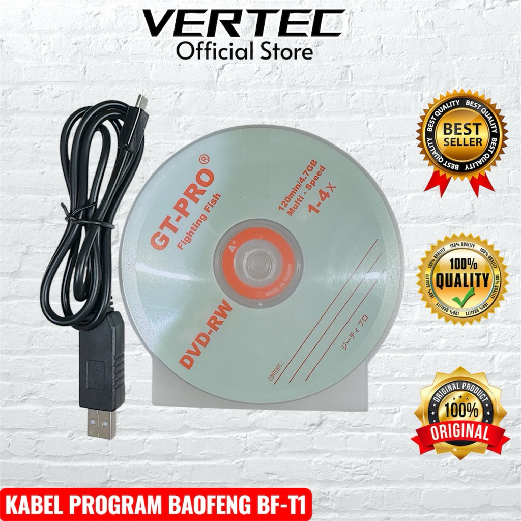 Kabel Program HT Baofeng T1 BFT1 Software Kabel Data Micro Usb Pofung BF-T1 Pro