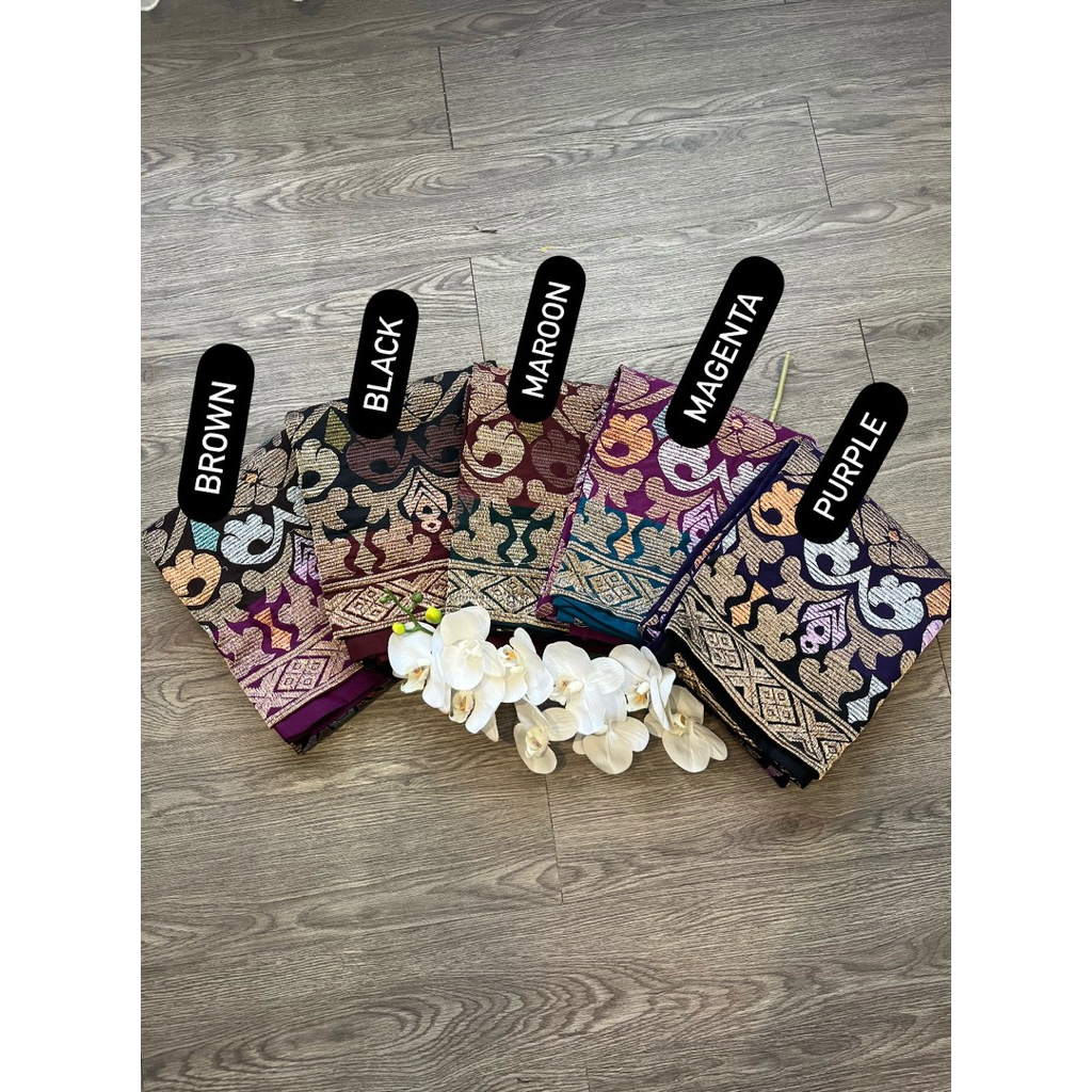 Kain Bordir Songket Lembaran Supreme || kain songket,kain lembaran,kain bordir,zest kebaya