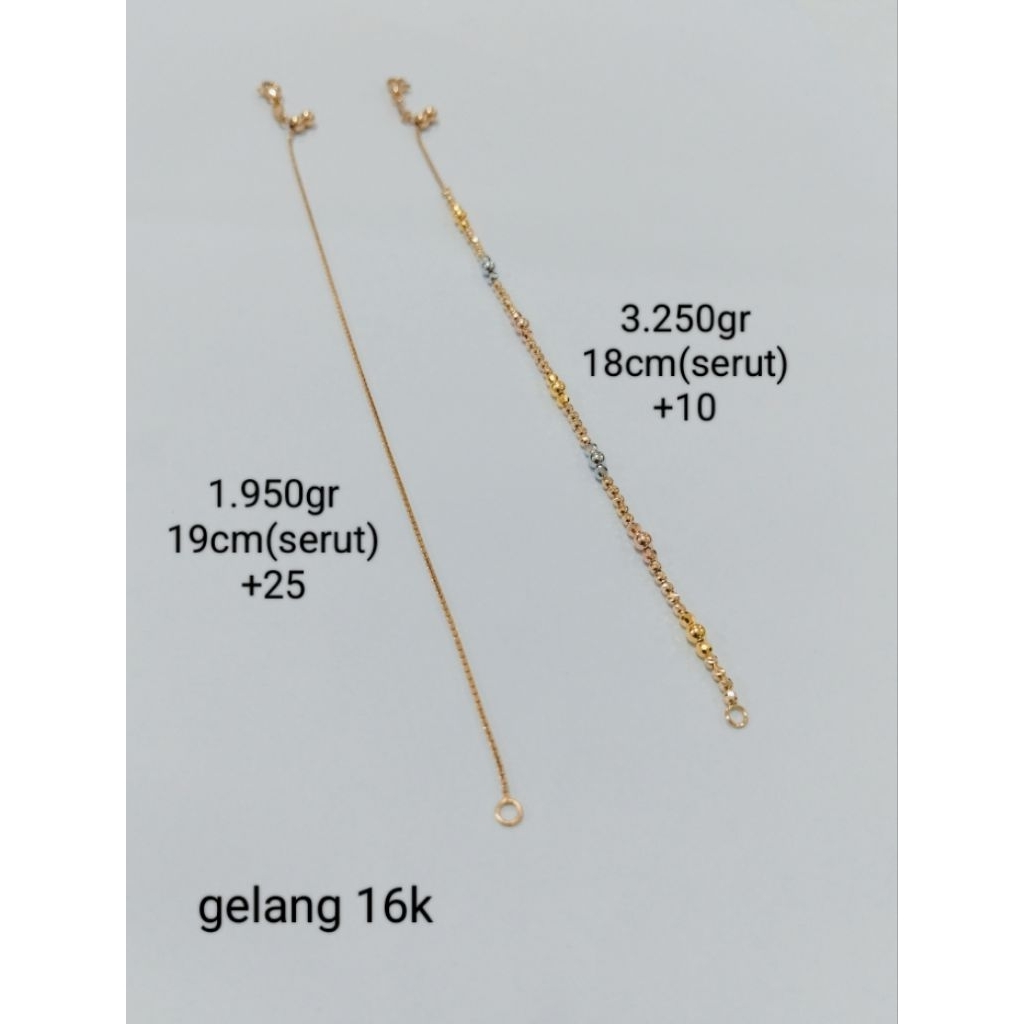 gelang emas 16 karat
