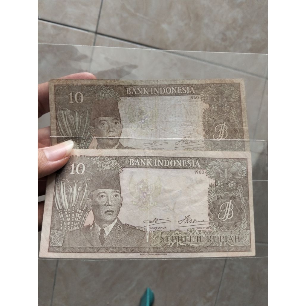 uang Kuno 10 Sukarno thn 1960