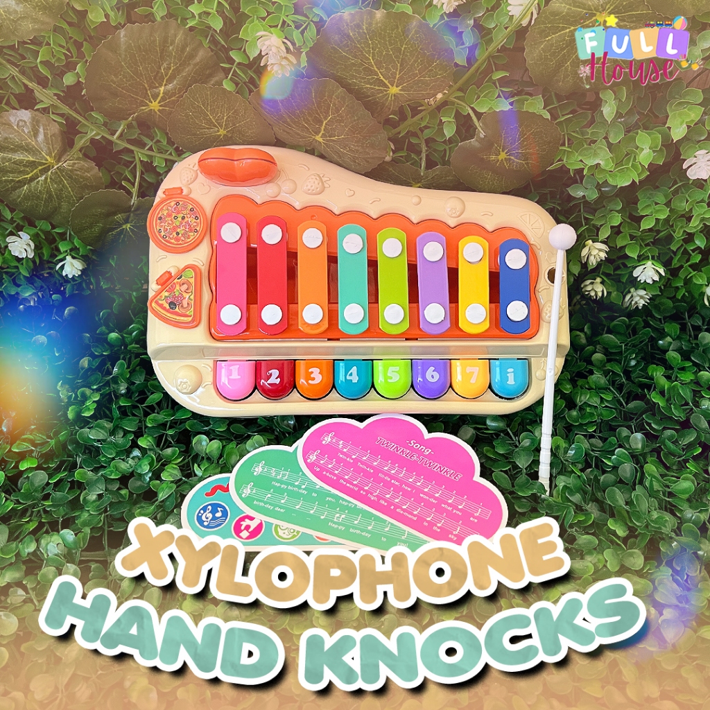 HAND XYLOPHONE / MAINAN MUSIKAL XYLOPHONE KAYU ANAK HAND KNOCK XYLOPHONE