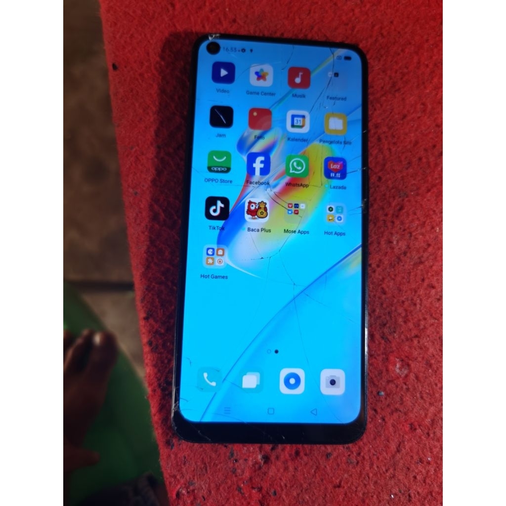 lcd oppo a54 lcd normal minus peca kaca atau tc aja sentu normal bazzel dan fingerprint bonus.