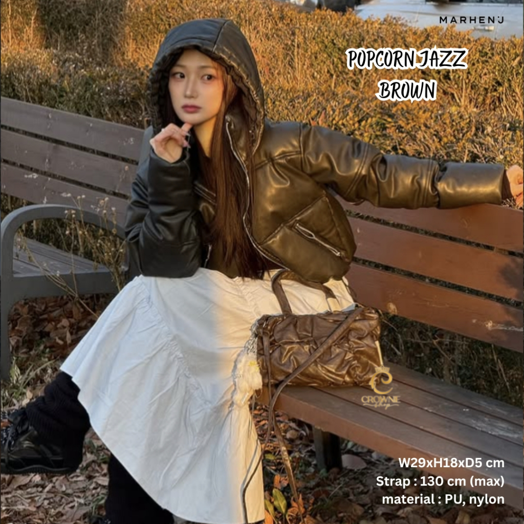 Tas wanita korea Marhen J leather POPCORN JAZZ BAG