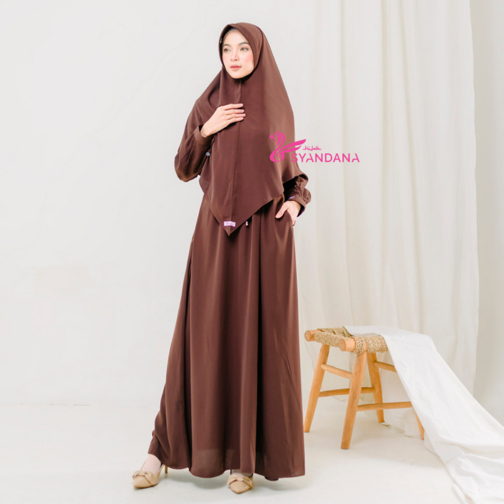 Hijab Syandana Gamis Syari Wanita Kekinian Anna Dress Only (TANPA HIJAB - ETALASE PART 1)