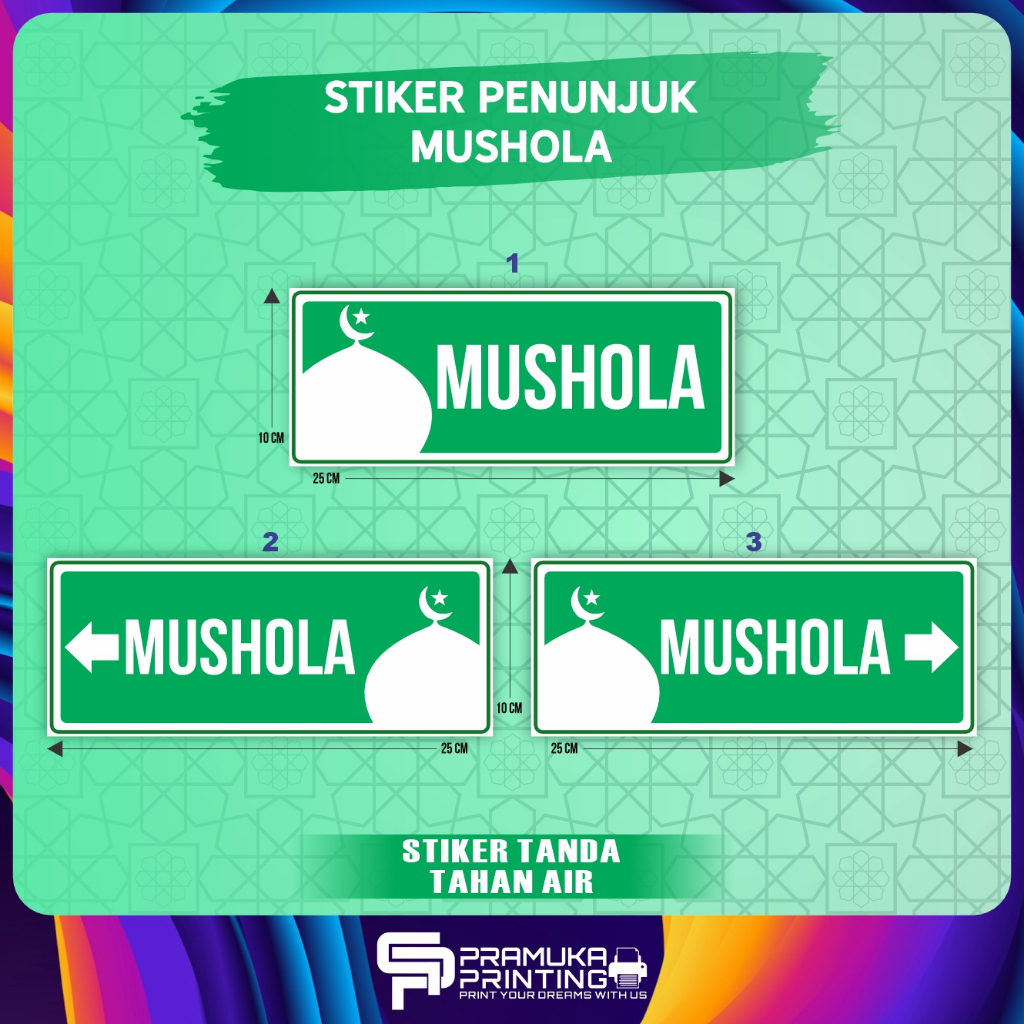 STIKER MUSHOLA STIKER PENUNJUK MUSHOLA