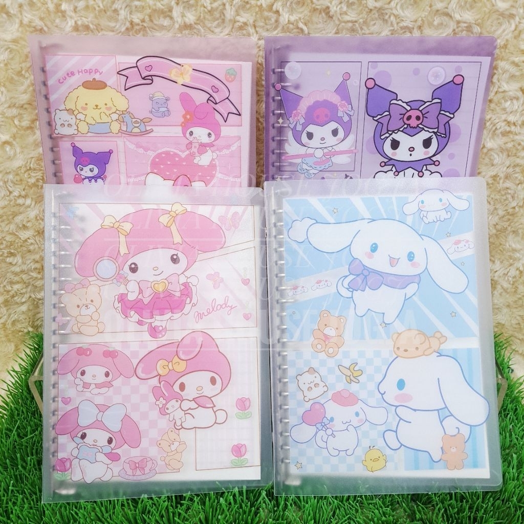 Buku Tulis Cinnamoroll Melody MB-A5-1227 Binder Kuromi Klip Besi 12 Lembar Notes Book Hello Kitty Mi