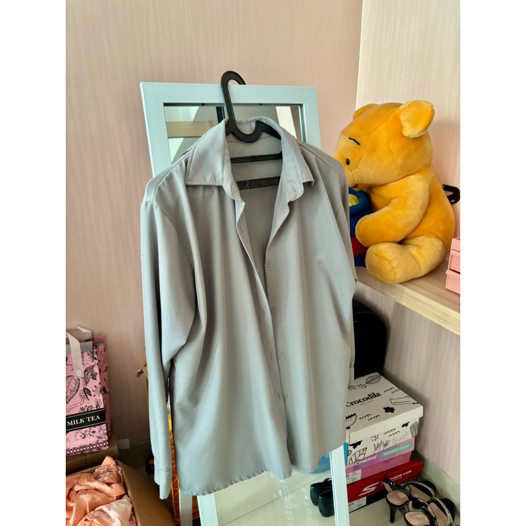 Preloved Number61 Sixty One Kemeja Abu Abu Gray All Size