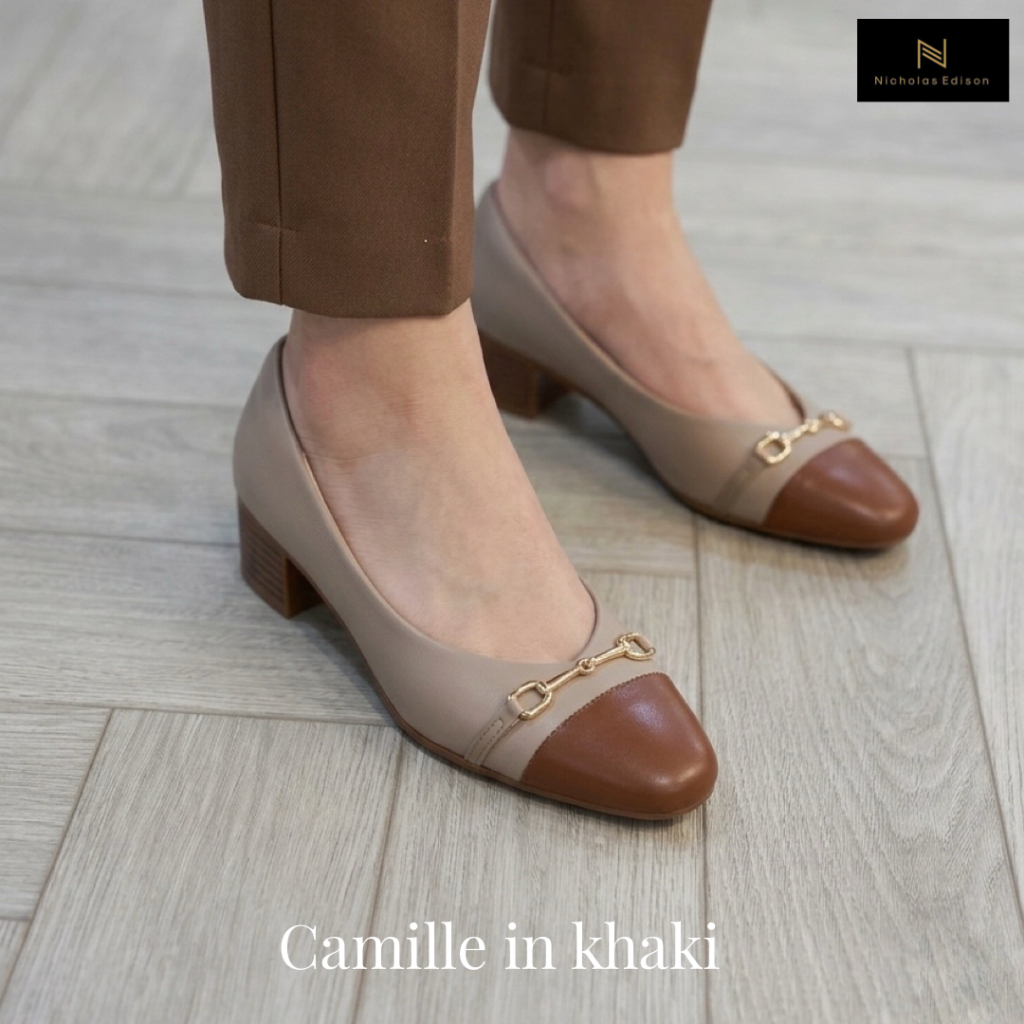 Nicholas Edison Heel Camille Sepatu Heels Kerja Wanita Original Block Heels Nyaman Terbaru