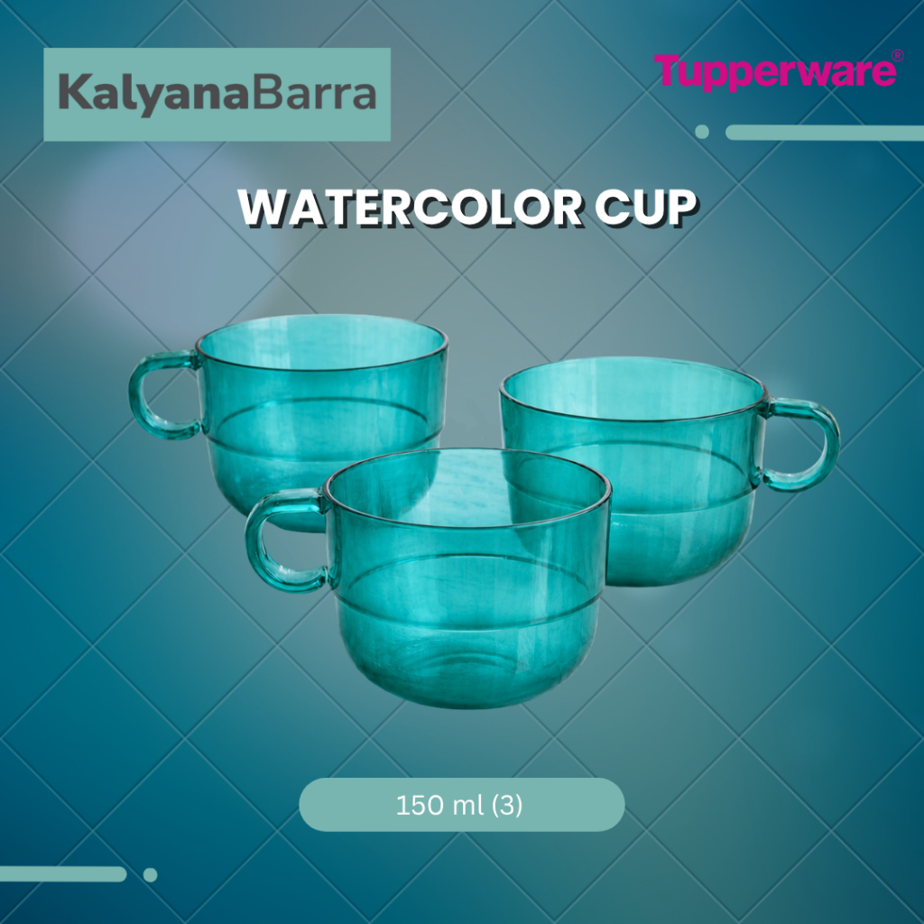 TUPPERWARE Watercolor Cup 150 ml (Set 3 pcs) – BIru