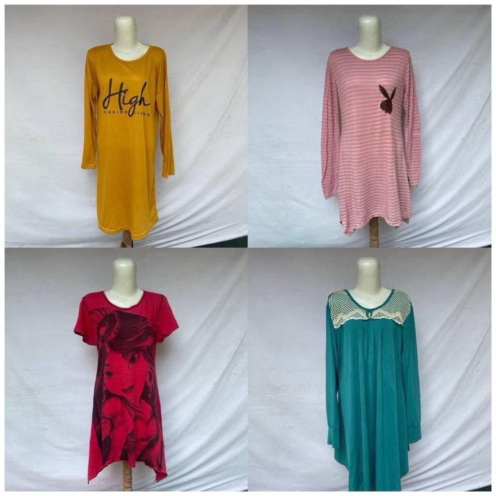 (Katalog 138 ) Tunik  atasan Wanita lengan panjang polos oversize Motif Bunga Tunik Wanita Jumbo Tun