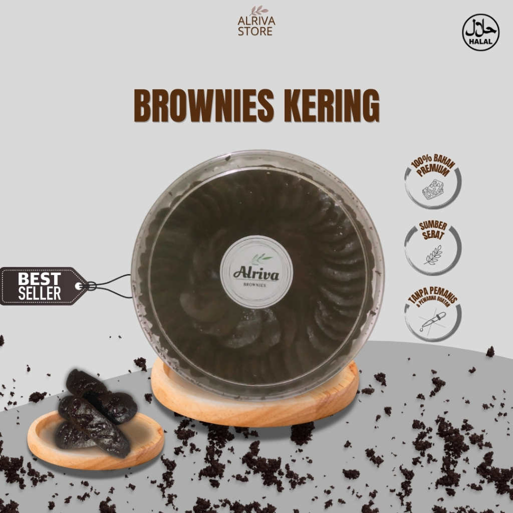Brownies Kering Toples BPOM HALAL ( blueberry ) | Alriva Brownies