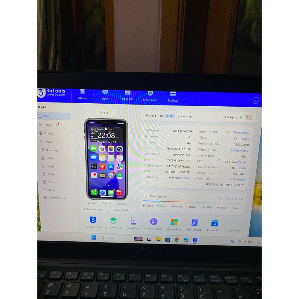 Iphone 11 pro inter all operator