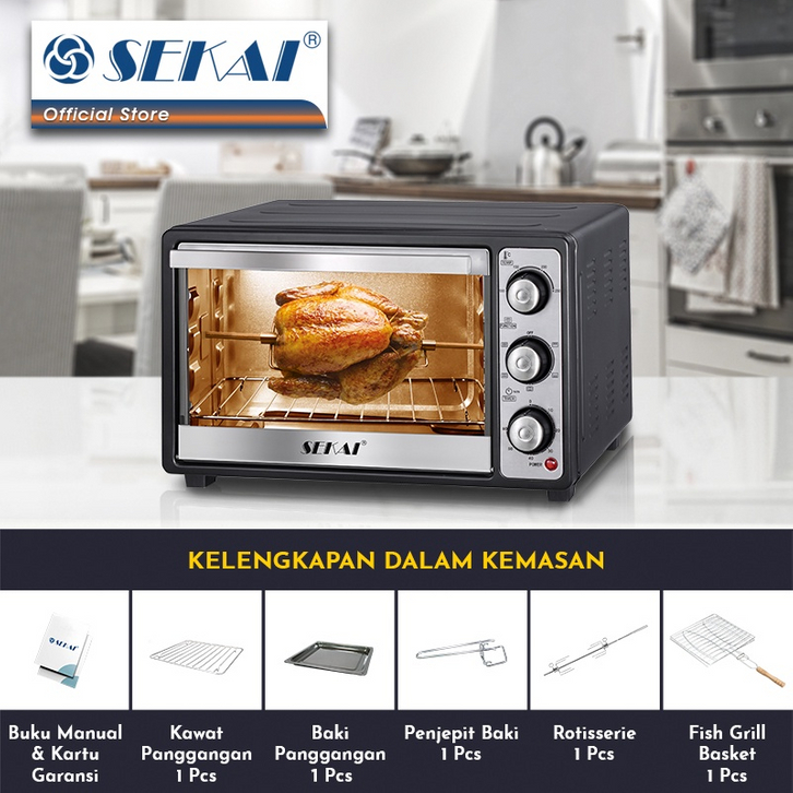 SEKAI Oven listrik (26L) OV 260 - Oven Listrik Pemanggang JUMBO