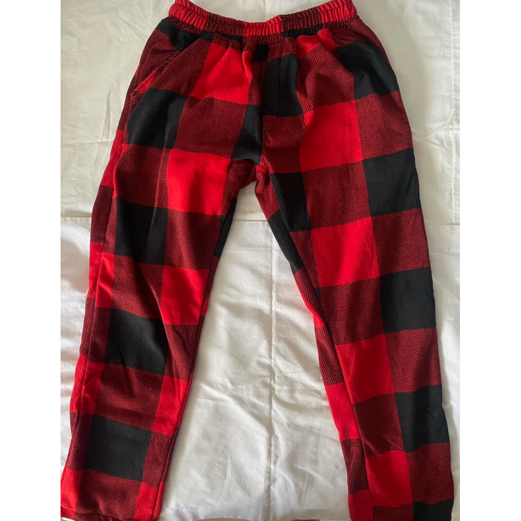 preloved red tartan pants
