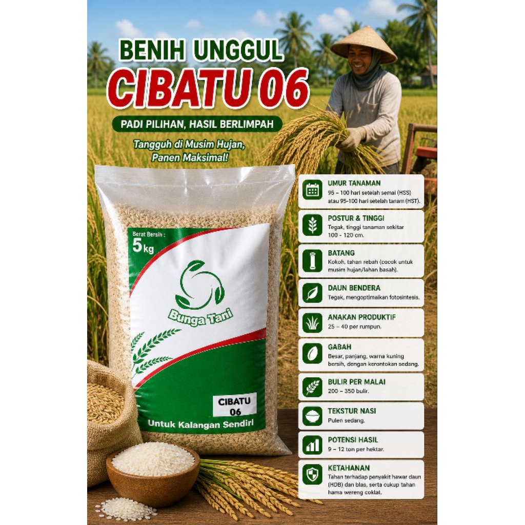 BENIH PADI CIBATU 06 5KG ORI