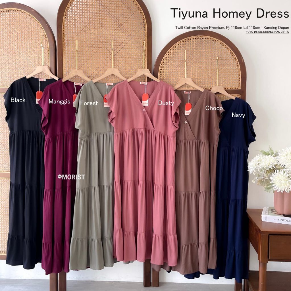 Tiyuna Homey Dress Daster Premium Cotton Rayon Original Morist Berlabel
