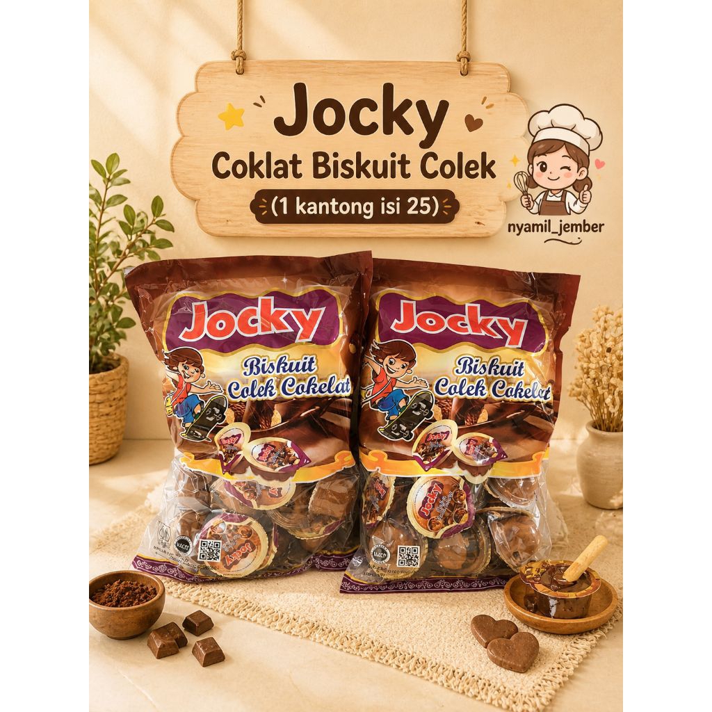 (1 Sak = 25 pcs) BISKUIT COKELAT JOCKY COKLAT CHOCOLATE ISI 25 PCS