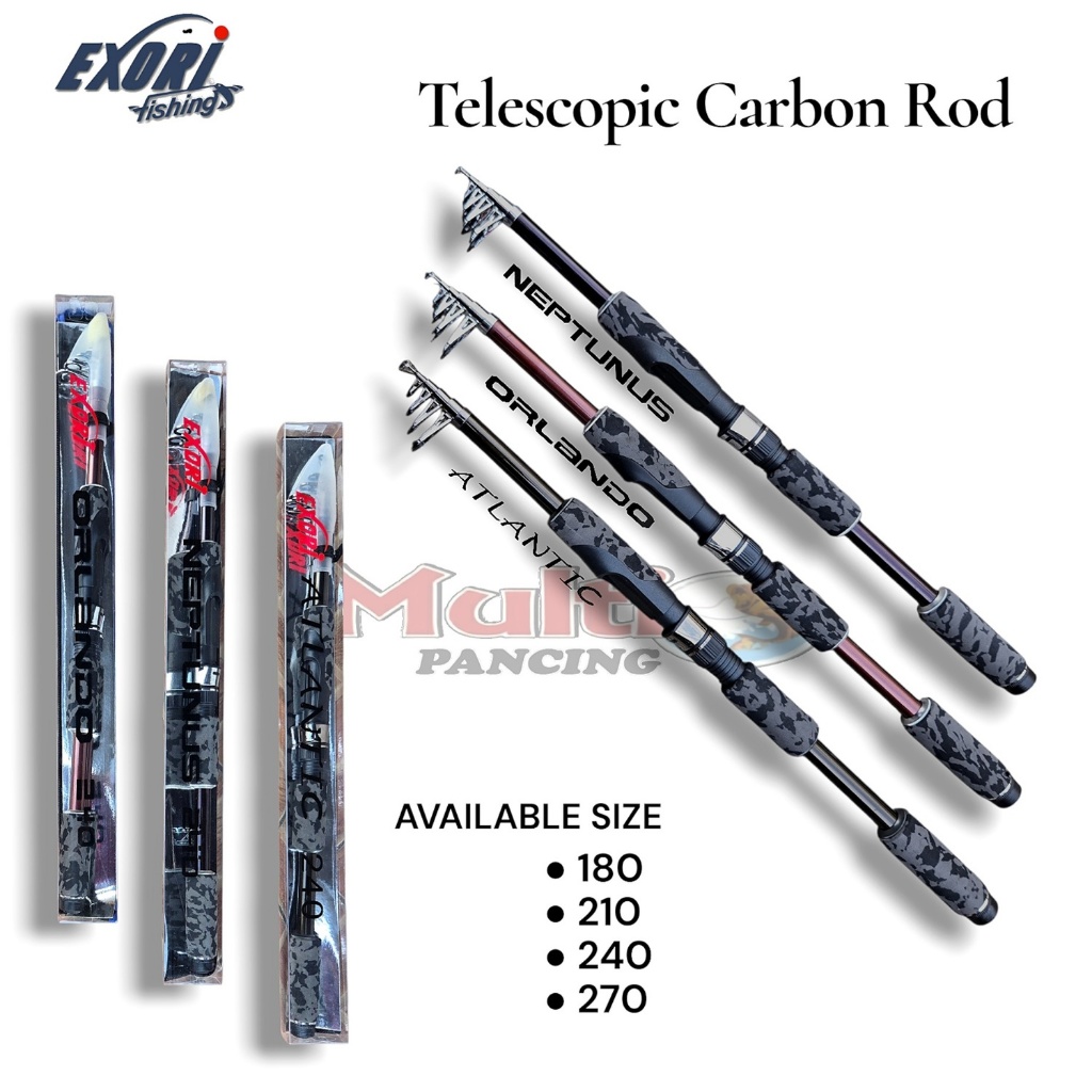 Terlarisss joran telescopic EXORI ORLANDO - EXORI NEPTUNUS - EXORI ATLANTIC