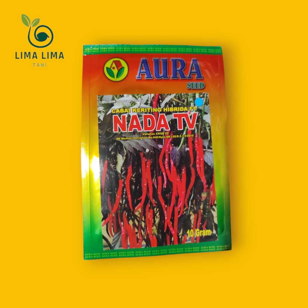 Benih CABAI KERITING Merek AURA SEED NADA TV F1 (10 GRAM) 100% ORI