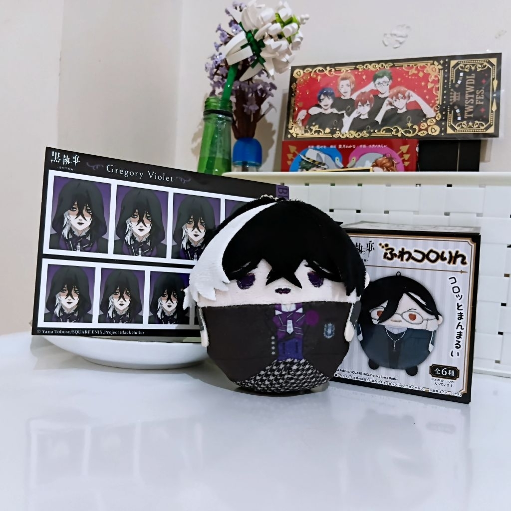 Official Blackbutler Gregory Violet fuwakororin plushie boneka