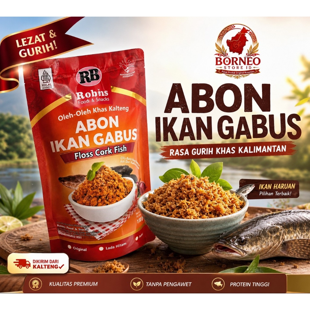 Abon Ikan Iwak Haruan Banjar Gabus Asli Kalimantan