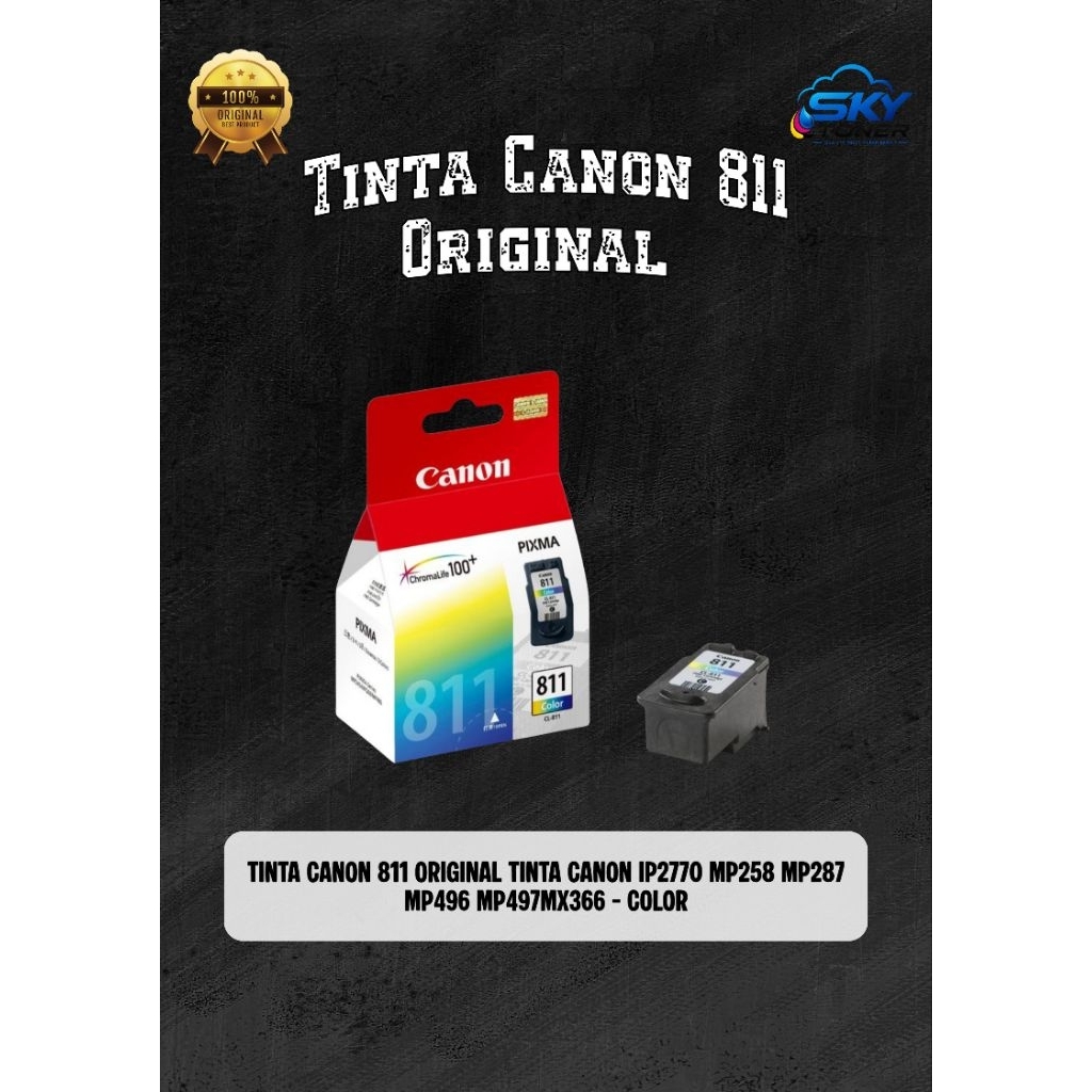 Tinta Canon 811 Original Tinta Canon iP2770 MP258 MP287 MP496 MP497MX366 - Color