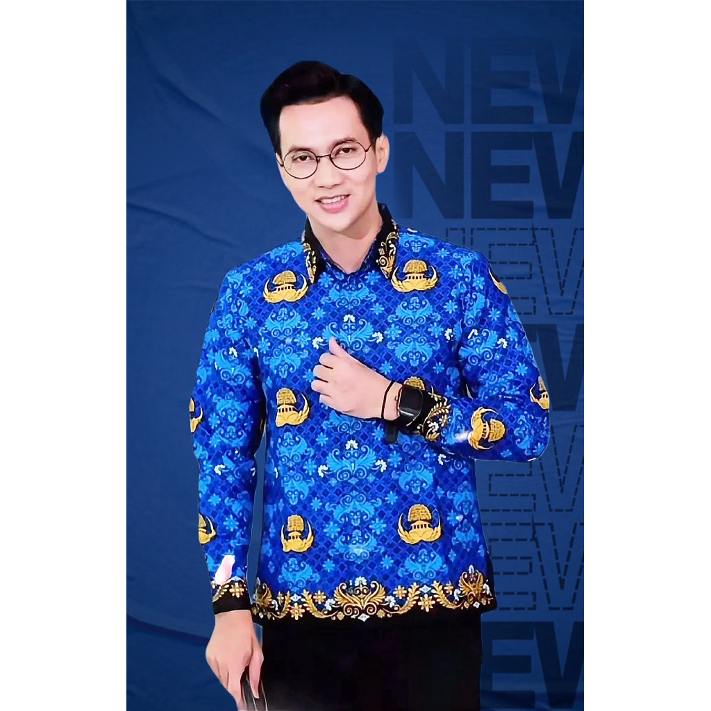 Baju Seragam Batik KORPRI Pria Terbaru Premium – Kemeja Korpri Full Furing Katun C40s / C50s Resmi S