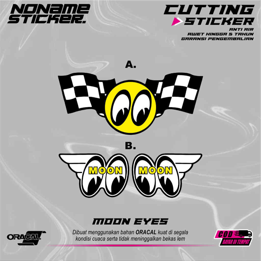 Stiker Cutting Moon Eyes / Sticker Moon Eyes Cutting Anti Air